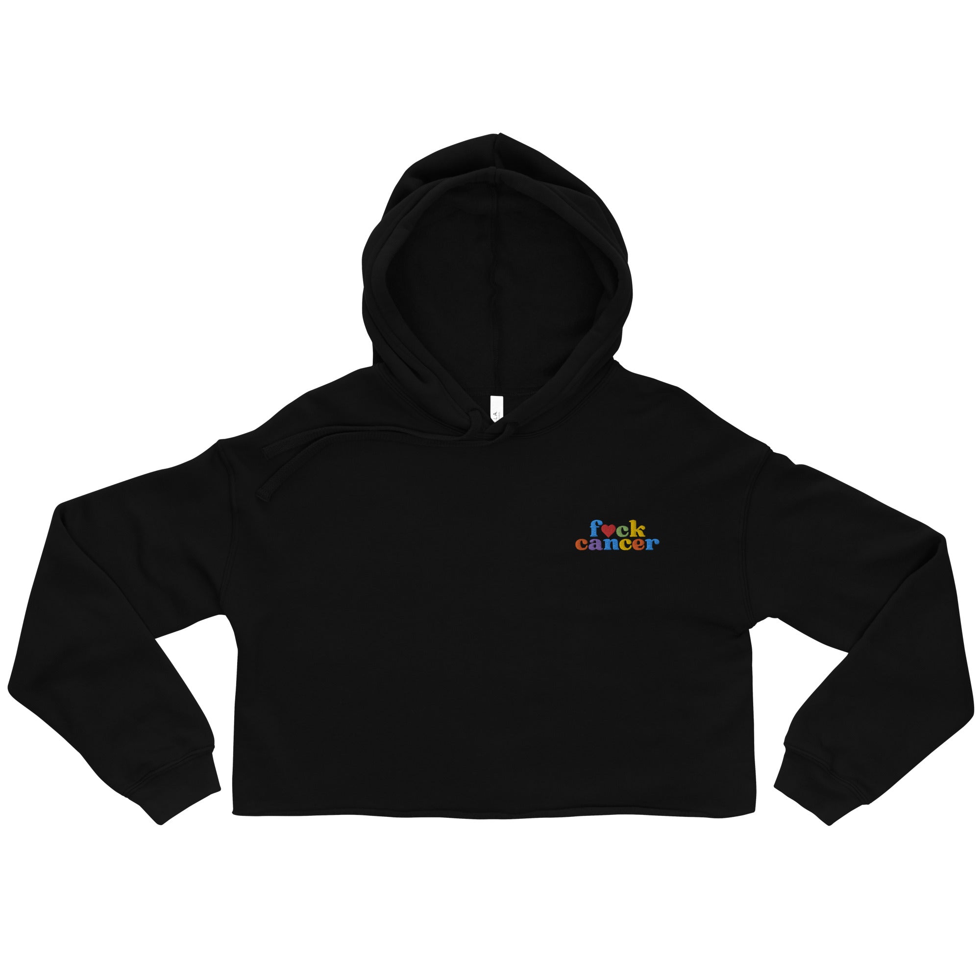 F*ck Cancer Crop Hoodie - Inspirational & Cozy Cancer Awareness Apparel for Cancer Warriors | Chemo Kits