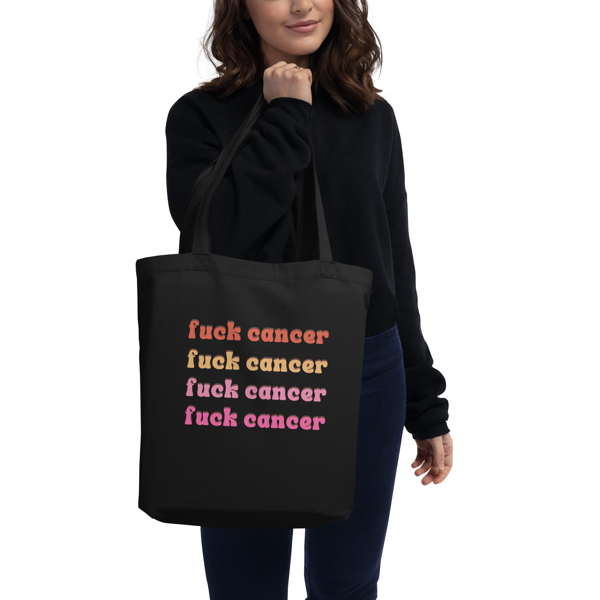 F*ck Cancer Tote Bag - Empowering & Stylish Cancer Awareness Accessory | Chemo Kits