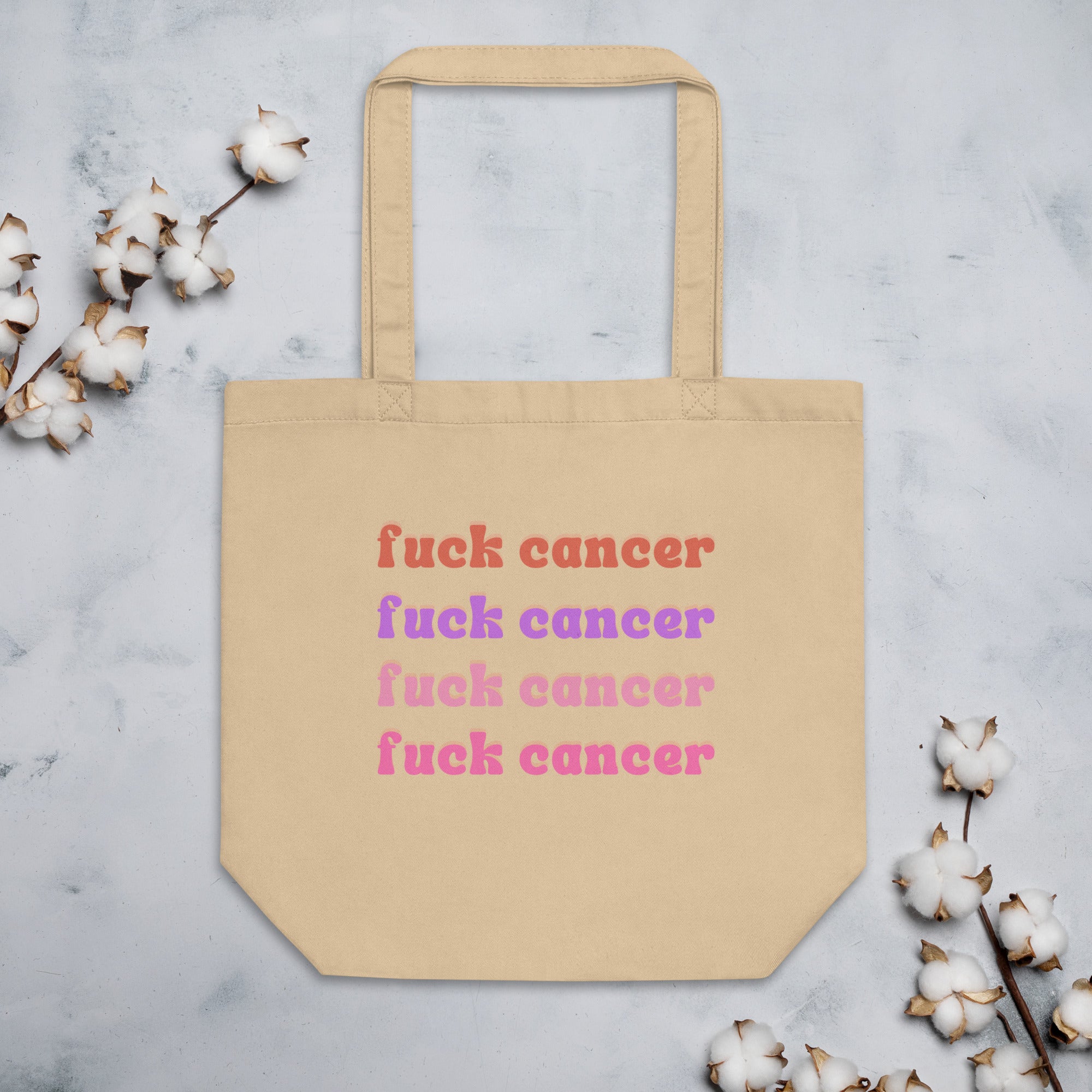 F*ck Cancer Tote Bag - Empowering & Stylish Cancer Awareness Accessory | Chemo Kits