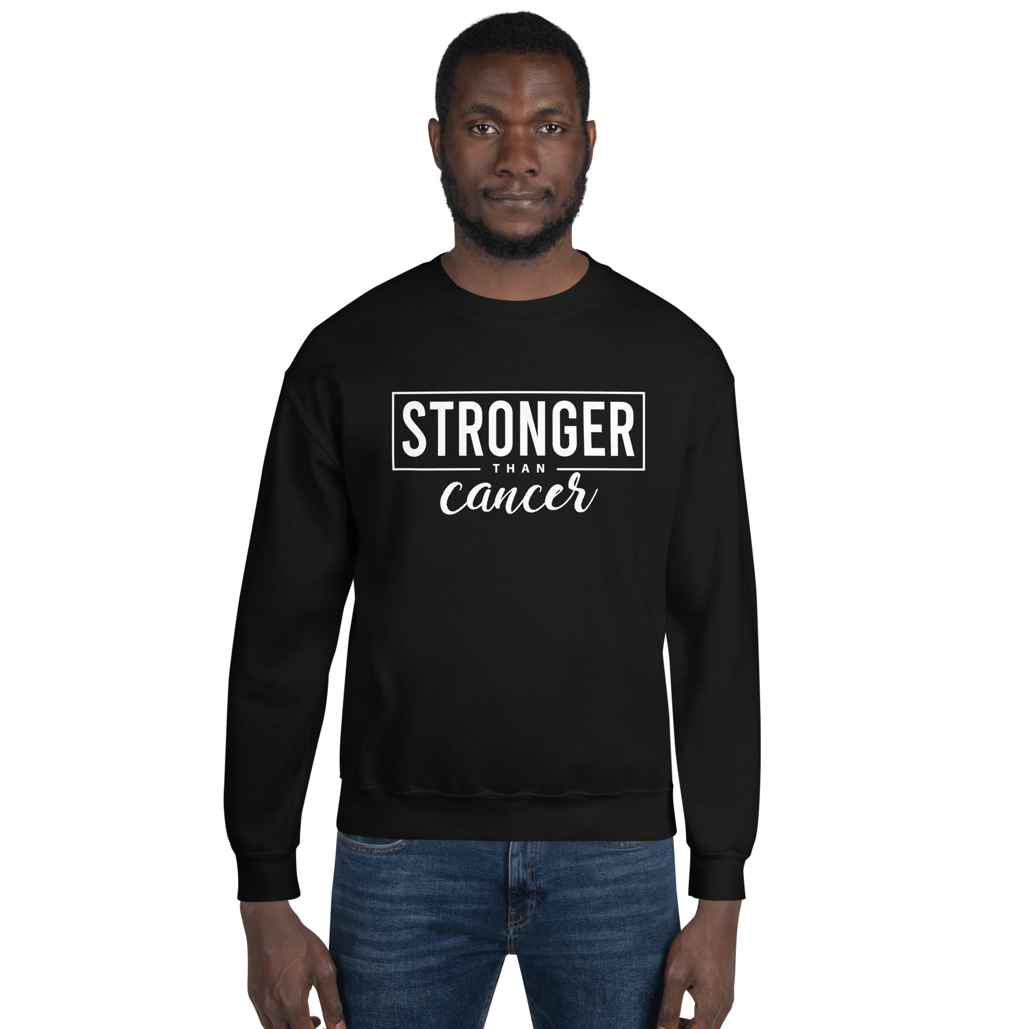 Stronger Than Cancer Unisex Sweatshirt - Inspirational & Cozy Cancer Awareness Apparel for Cancer Warriors | Chemo Kits