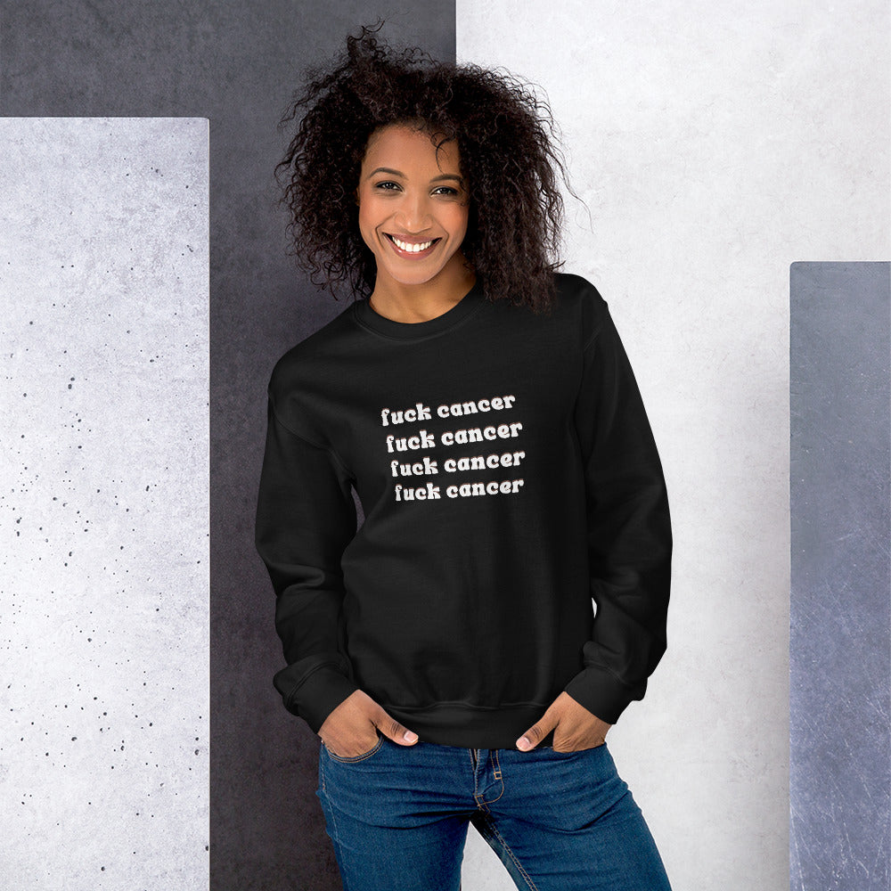 F*ck Cancer Sweatshirt - Inspirational & Cozy Cancer Awareness Apparel for Cancer Warriors | Chemo Kits