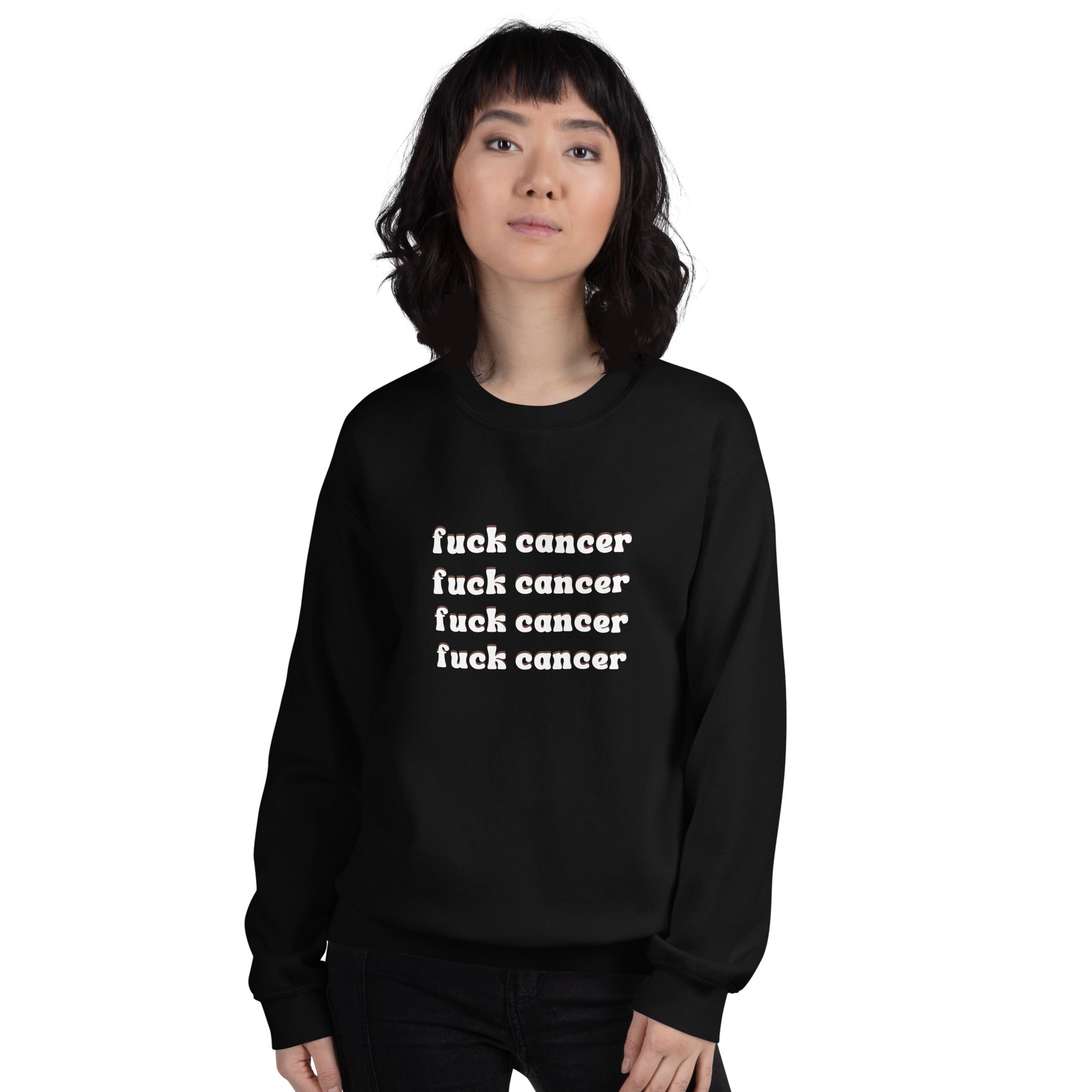 F*ck Cancer Sweatshirt - Inspirational & Cozy Cancer Awareness Apparel for Cancer Warriors | Chemo Kits