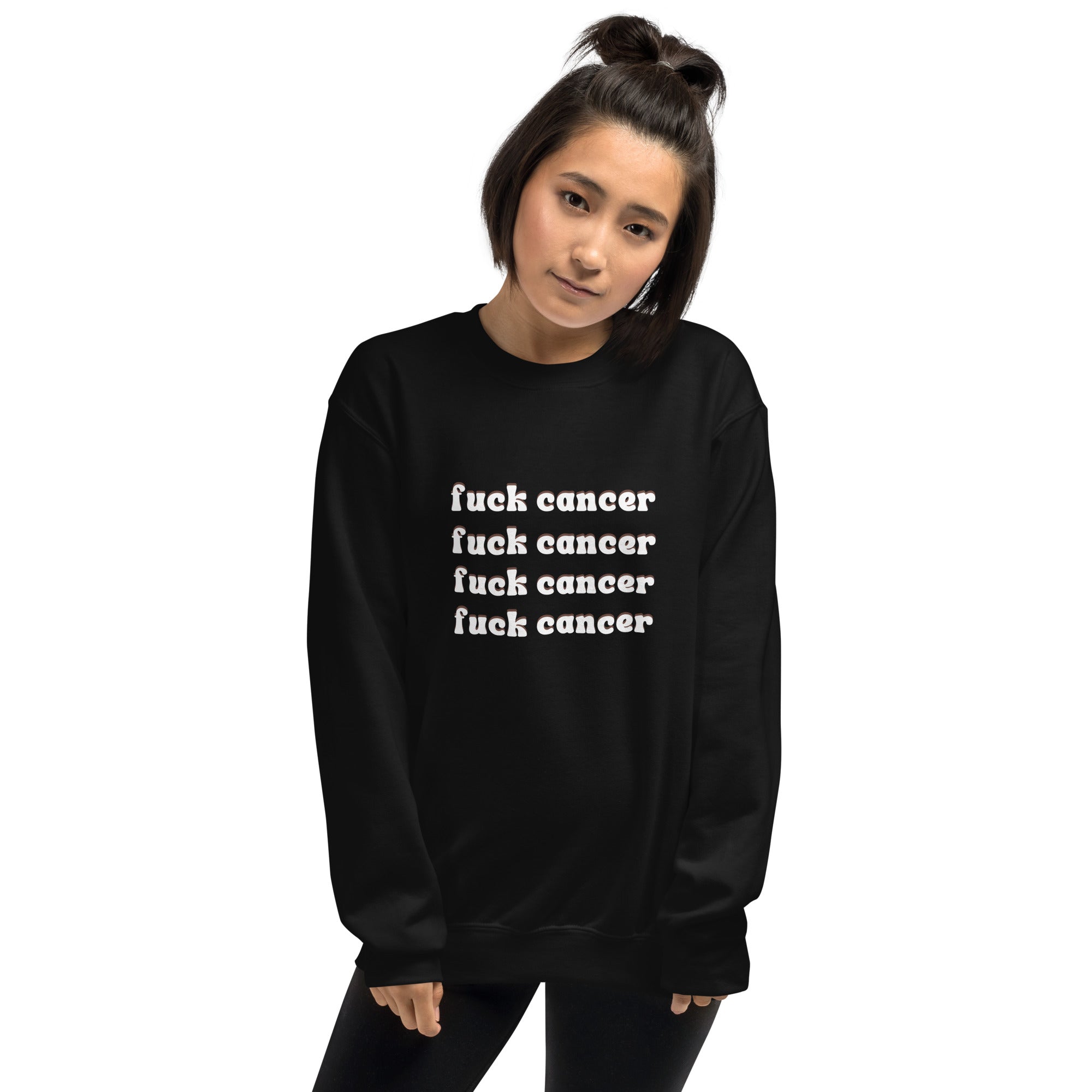 F*ck Cancer Sweatshirt - Inspirational & Cozy Cancer Awareness Apparel for Cancer Warriors | Chemo Kits