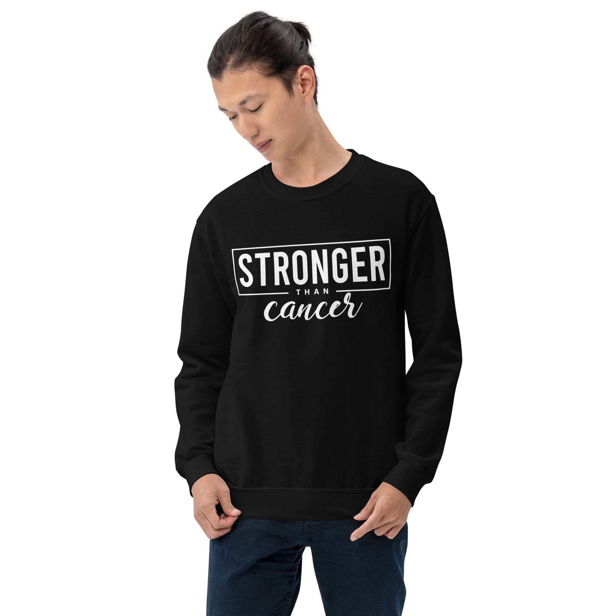 Stronger Than Cancer Unisex Sweatshirt - Inspirational & Cozy Cancer Awareness Apparel for Cancer Warriors | Chemo Kits