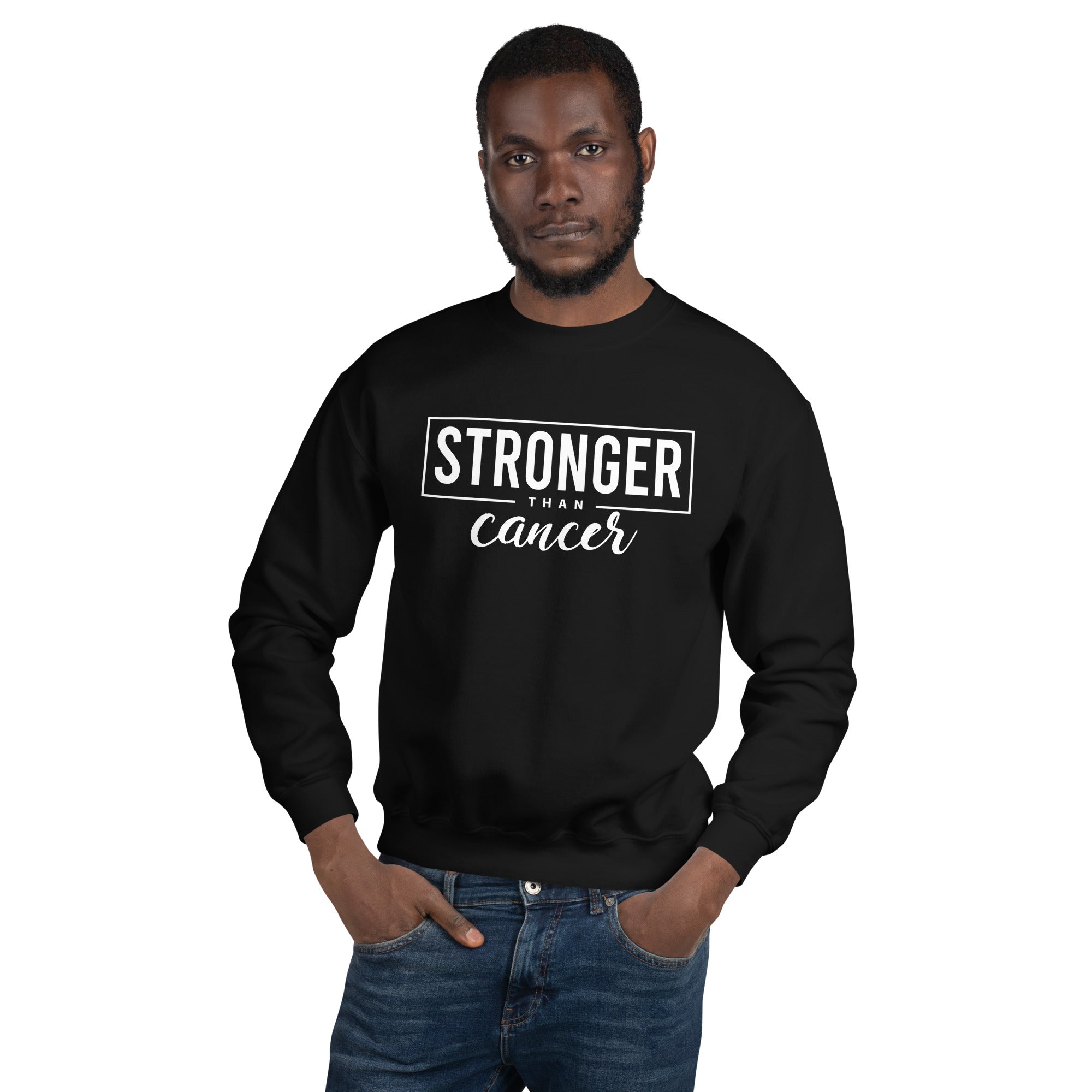 Stronger Than Cancer Unisex Sweatshirt - Inspirational & Cozy Cancer Awareness Apparel for Cancer Warriors | Chemo Kits