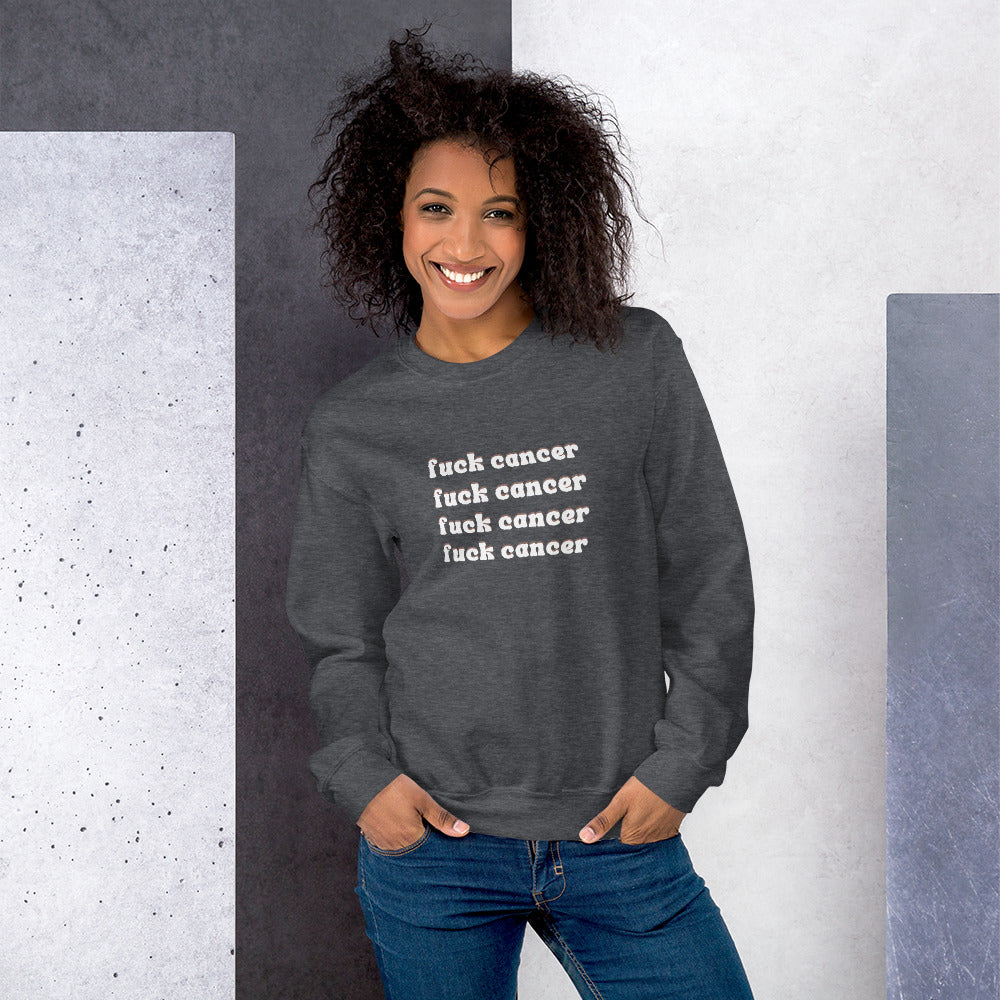 F*ck Cancer Sweatshirt - Inspirational & Cozy Cancer Awareness Apparel for Cancer Warriors | Chemo Kits
