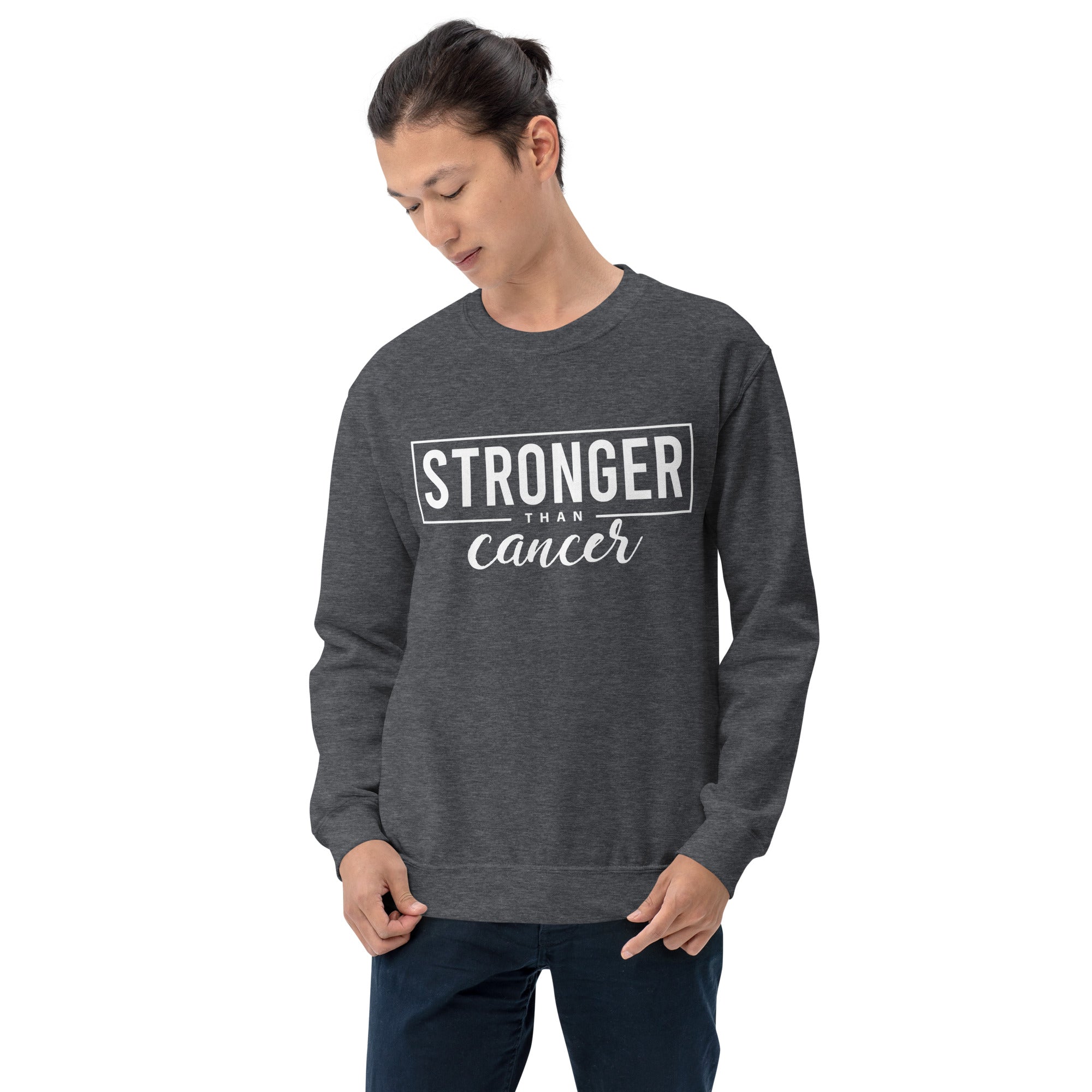 Stronger Than Cancer Unisex Sweatshirt - Inspirational & Cozy Cancer Awareness Apparel for Cancer Warriors | Chemo Kits