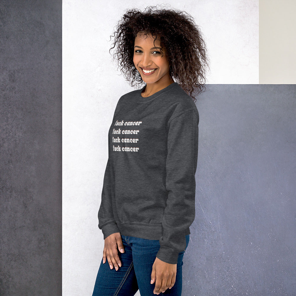 F*ck Cancer Sweatshirt - Inspirational & Cozy Cancer Awareness Apparel for Cancer Warriors | Chemo Kits
