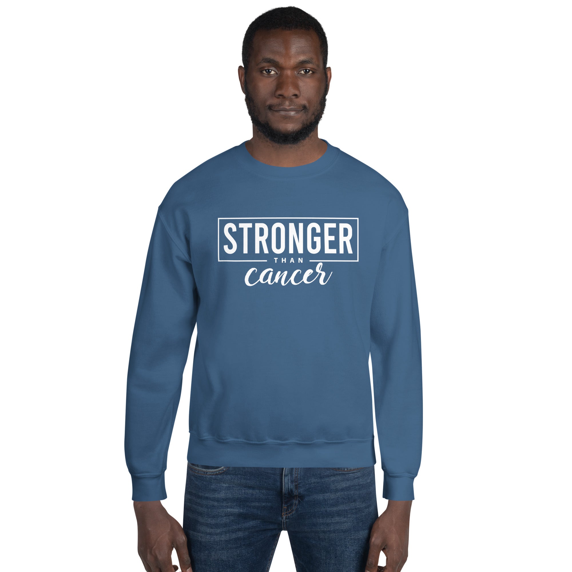 Stronger Than Cancer Unisex Sweatshirt - Inspirational & Cozy Cancer Awareness Apparel for Cancer Warriors | Chemo Kits