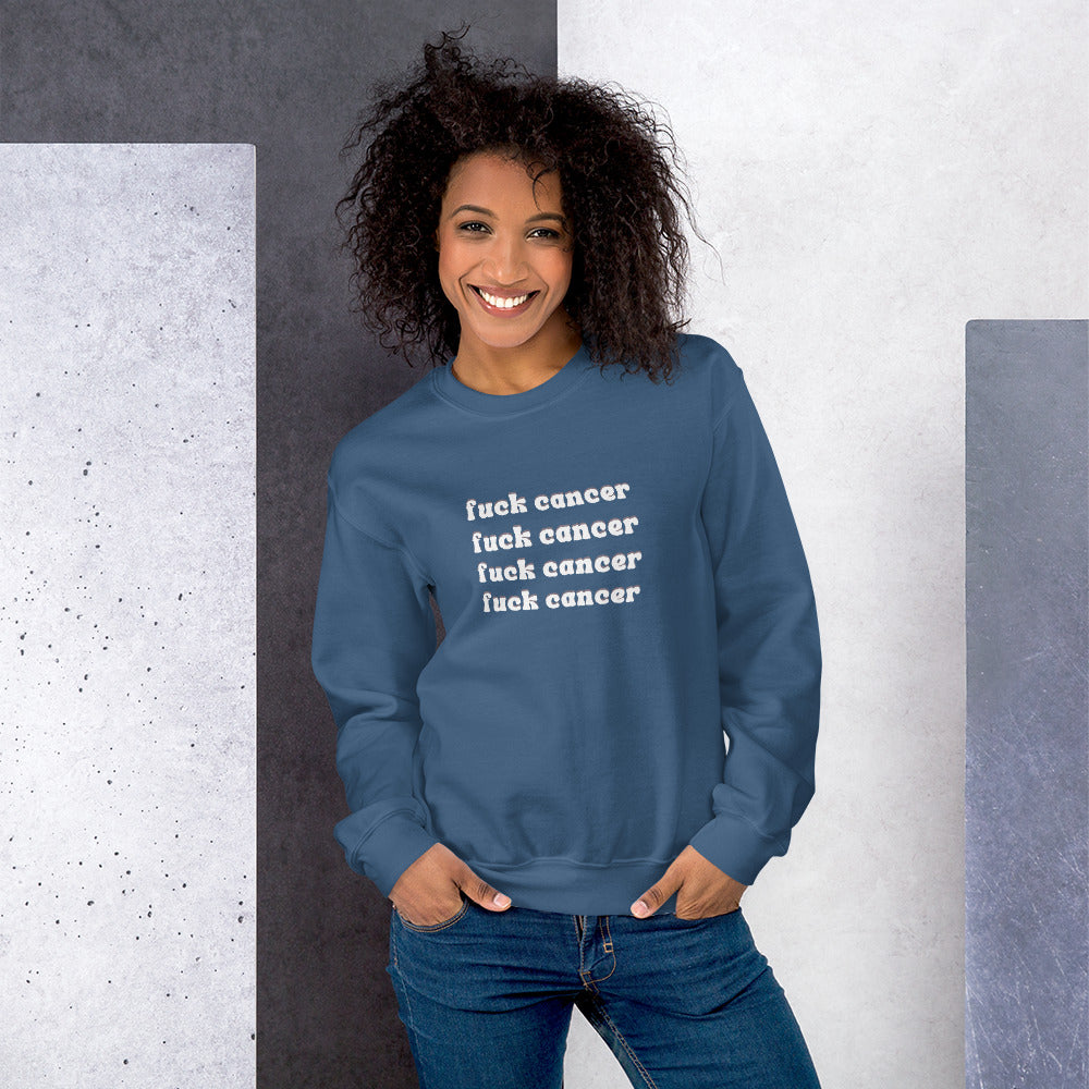 F*ck Cancer Sweatshirt - Inspirational & Cozy Cancer Awareness Apparel for Cancer Warriors | Chemo Kits