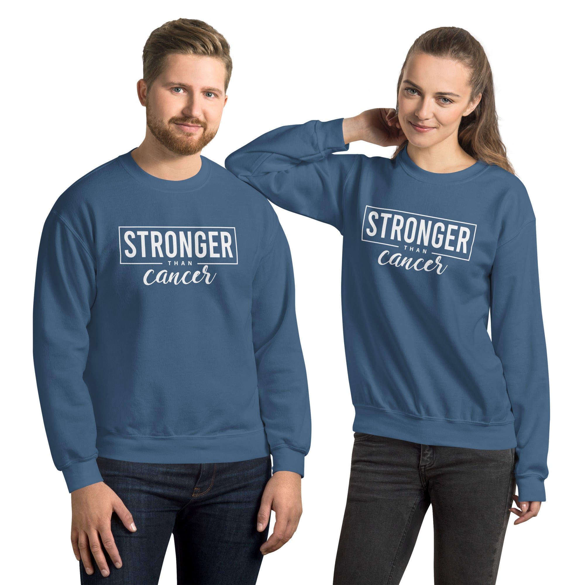 Stronger Than Cancer Unisex Sweatshirt - Inspirational & Cozy Cancer Awareness Apparel for Cancer Warriors | Chemo Kits