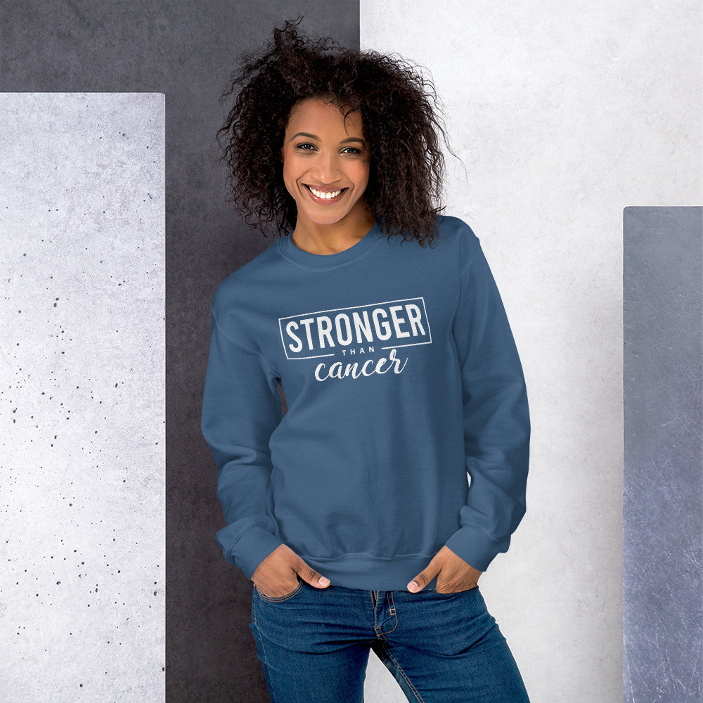 Stronger Than Cancer Unisex Sweatshirt - Inspirational & Cozy Cancer Awareness Apparel for Cancer Warriors | Chemo Kits