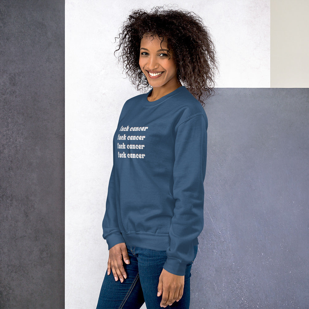 F*ck Cancer Sweatshirt - Inspirational & Cozy Cancer Awareness Apparel for Cancer Warriors | Chemo Kits