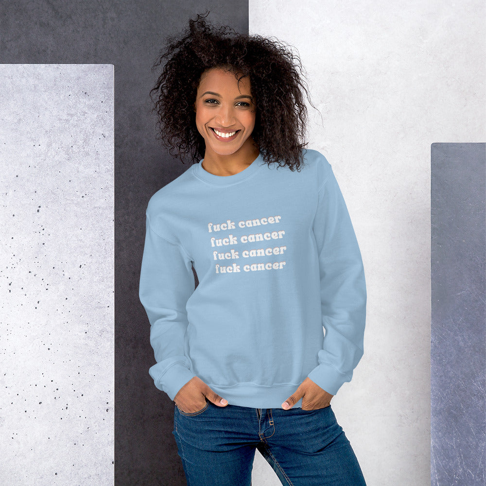 F*ck Cancer Sweatshirt - Inspirational & Cozy Cancer Awareness Apparel for Cancer Warriors | Chemo Kits