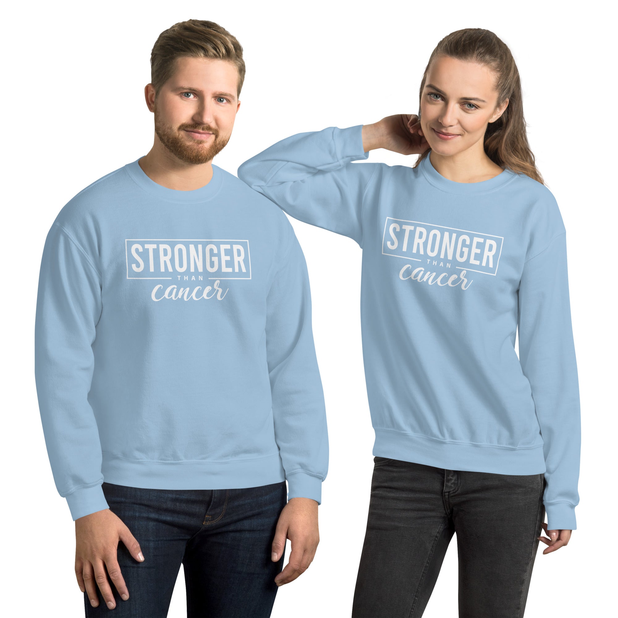 Stronger Than Cancer Unisex Sweatshirt - Inspirational & Cozy Cancer Awareness Apparel for Cancer Warriors | Chemo Kits