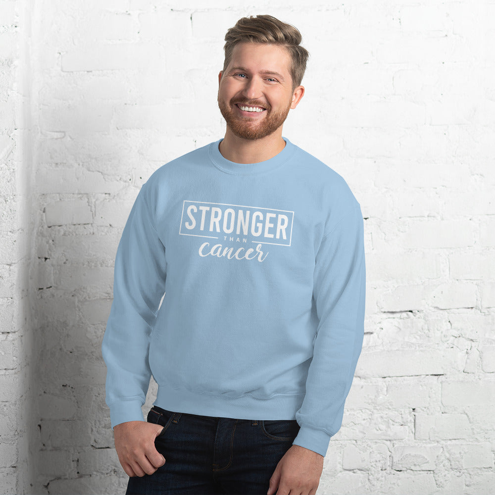 Stronger Than Cancer Unisex Sweatshirt - Inspirational & Cozy Cancer Awareness Apparel for Cancer Warriors | Chemo Kits