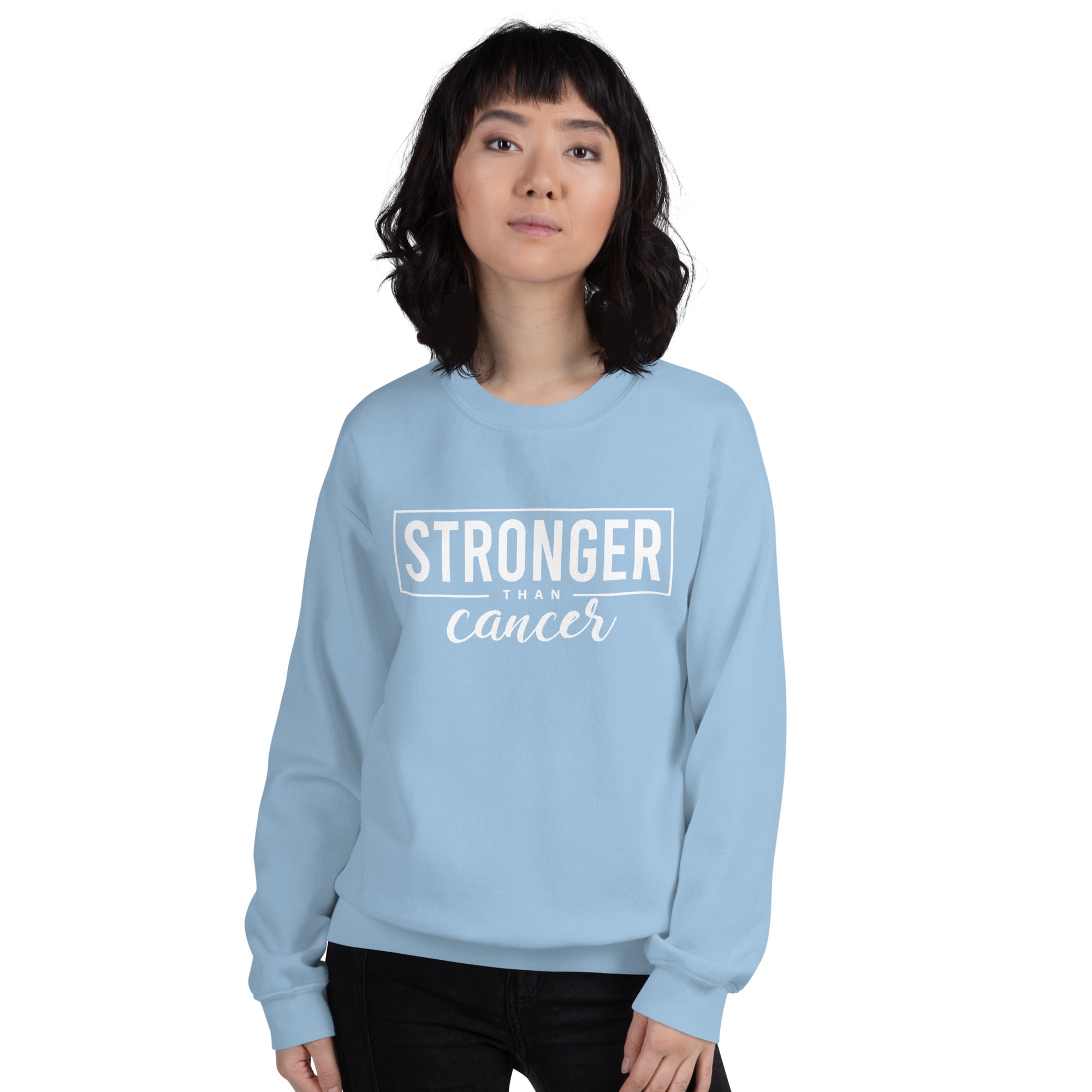 Stronger Than Cancer Unisex Sweatshirt - Inspirational & Cozy Cancer Awareness Apparel for Cancer Warriors | Chemo Kits