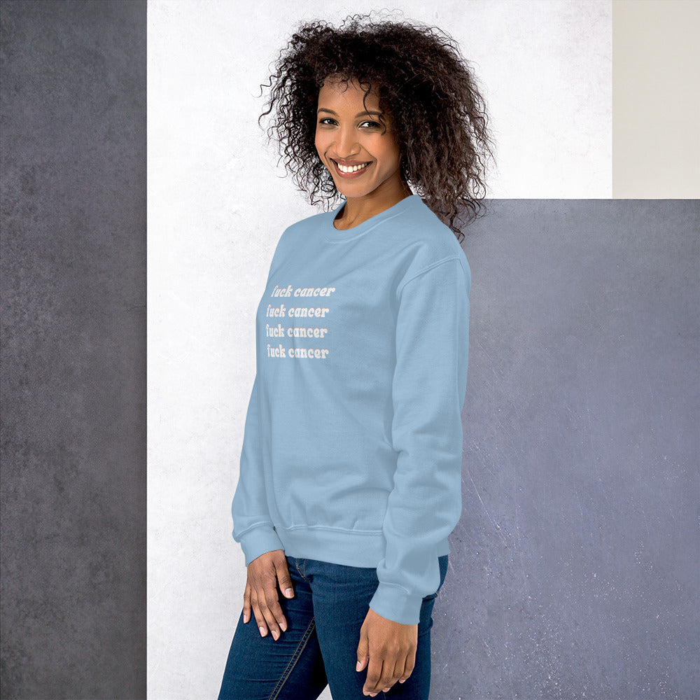 F*ck Cancer Sweatshirt - Inspirational & Cozy Cancer Awareness Apparel for Cancer Warriors | Chemo Kits
