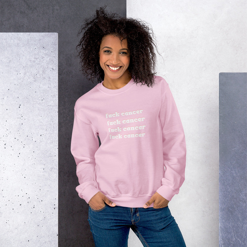 F*ck Cancer Sweatshirt - Inspirational & Cozy Cancer Awareness Apparel for Cancer Warriors | Chemo Kits