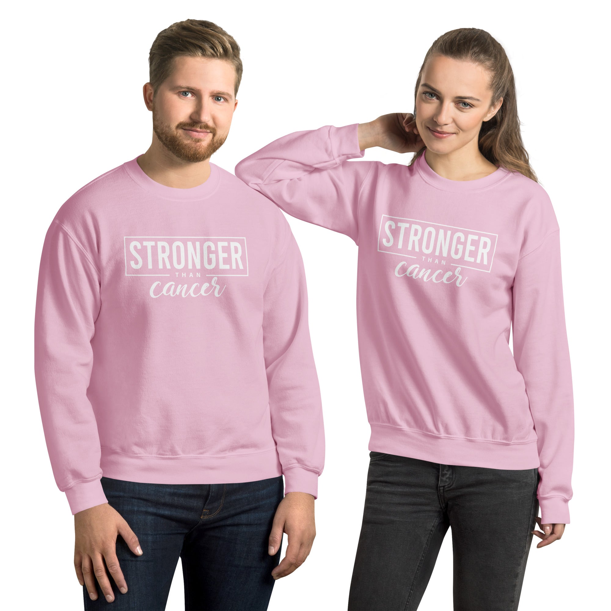Stronger Than Cancer Unisex Sweatshirt - Inspirational & Cozy Cancer Awareness Apparel for Cancer Warriors | Chemo Kits