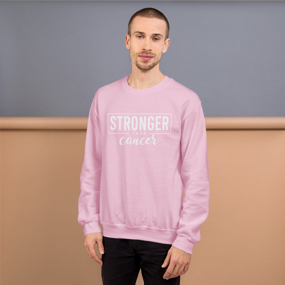 Stronger Than Cancer Unisex Sweatshirt - Inspirational & Cozy Cancer Awareness Apparel for Cancer Warriors | Chemo Kits