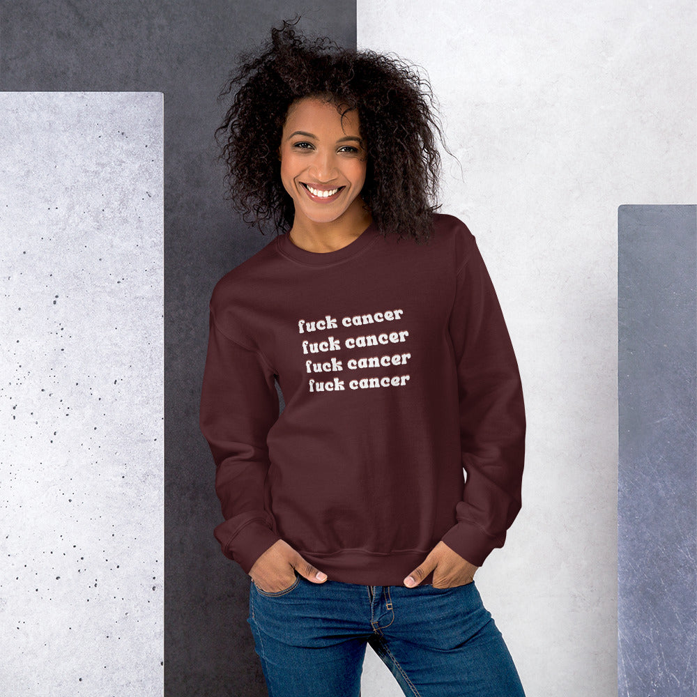 F*ck Cancer Sweatshirt - Inspirational & Cozy Cancer Awareness Apparel for Cancer Warriors | Chemo Kits