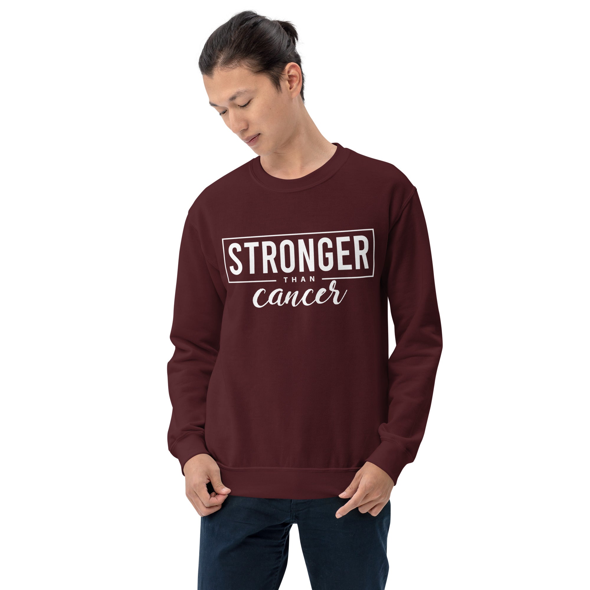 Stronger Than Cancer Unisex Sweatshirt - Inspirational & Cozy Cancer Awareness Apparel for Cancer Warriors | Chemo Kits