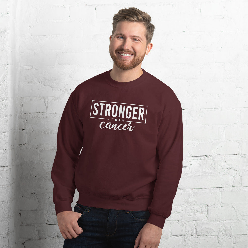 Stronger Than Cancer Unisex Sweatshirt - Inspirational & Cozy Cancer Awareness Apparel for Cancer Warriors | Chemo Kits