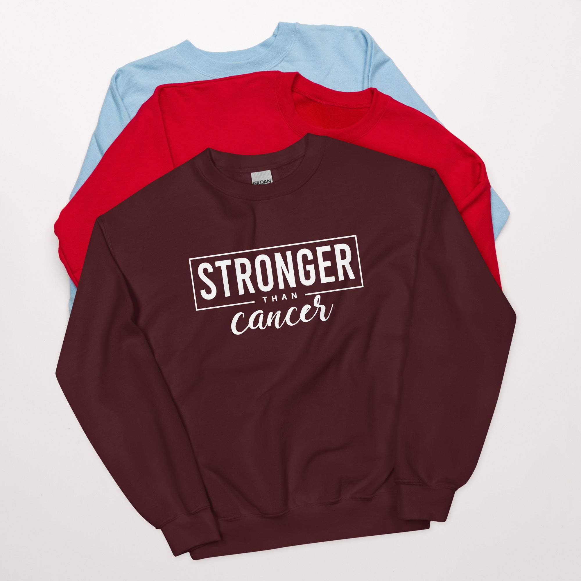 Stronger Than Cancer Unisex Sweatshirt - Inspirational & Cozy Cancer Awareness Apparel for Cancer Warriors | Chemo Kits