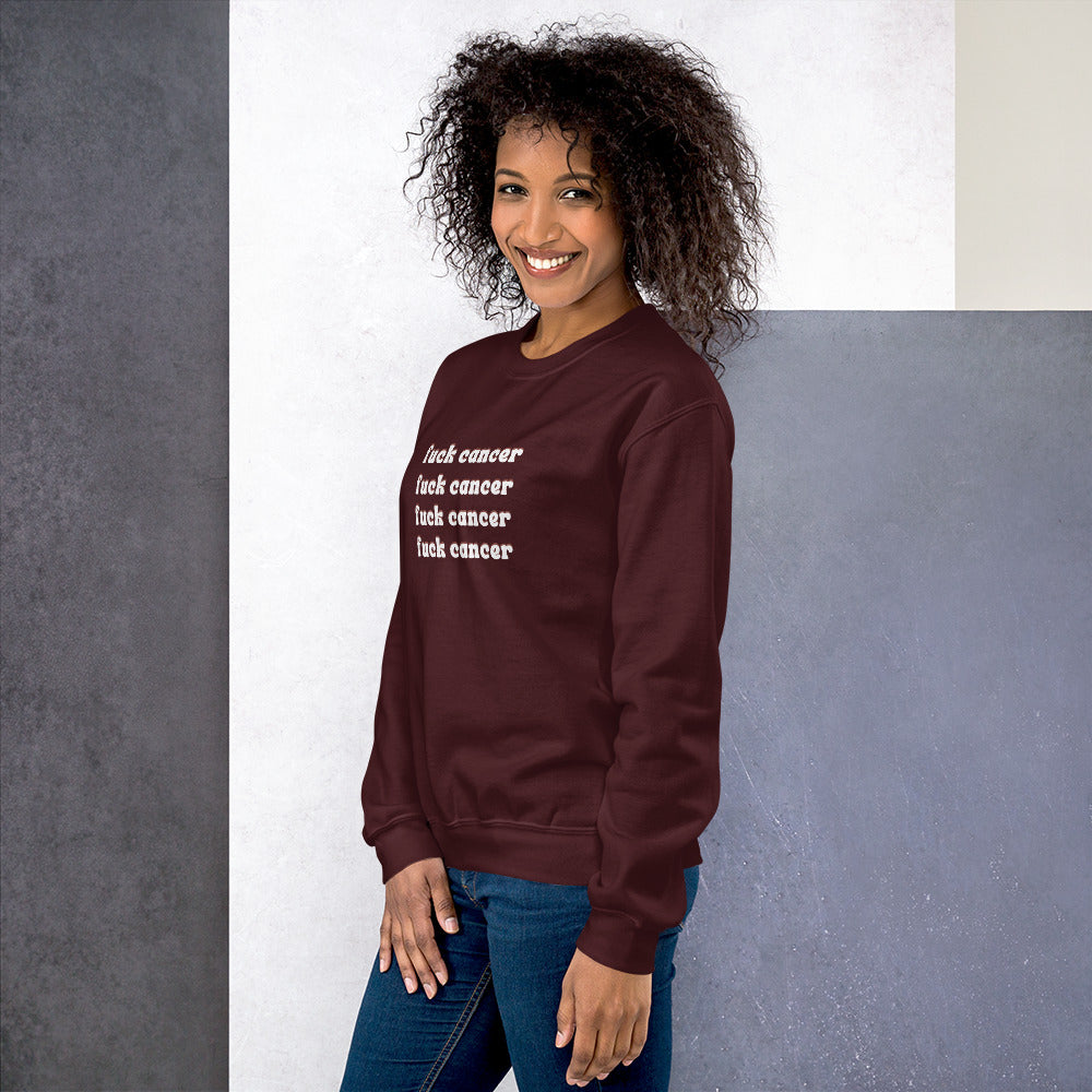 F*ck Cancer Sweatshirt - Inspirational & Cozy Cancer Awareness Apparel for Cancer Warriors | Chemo Kits