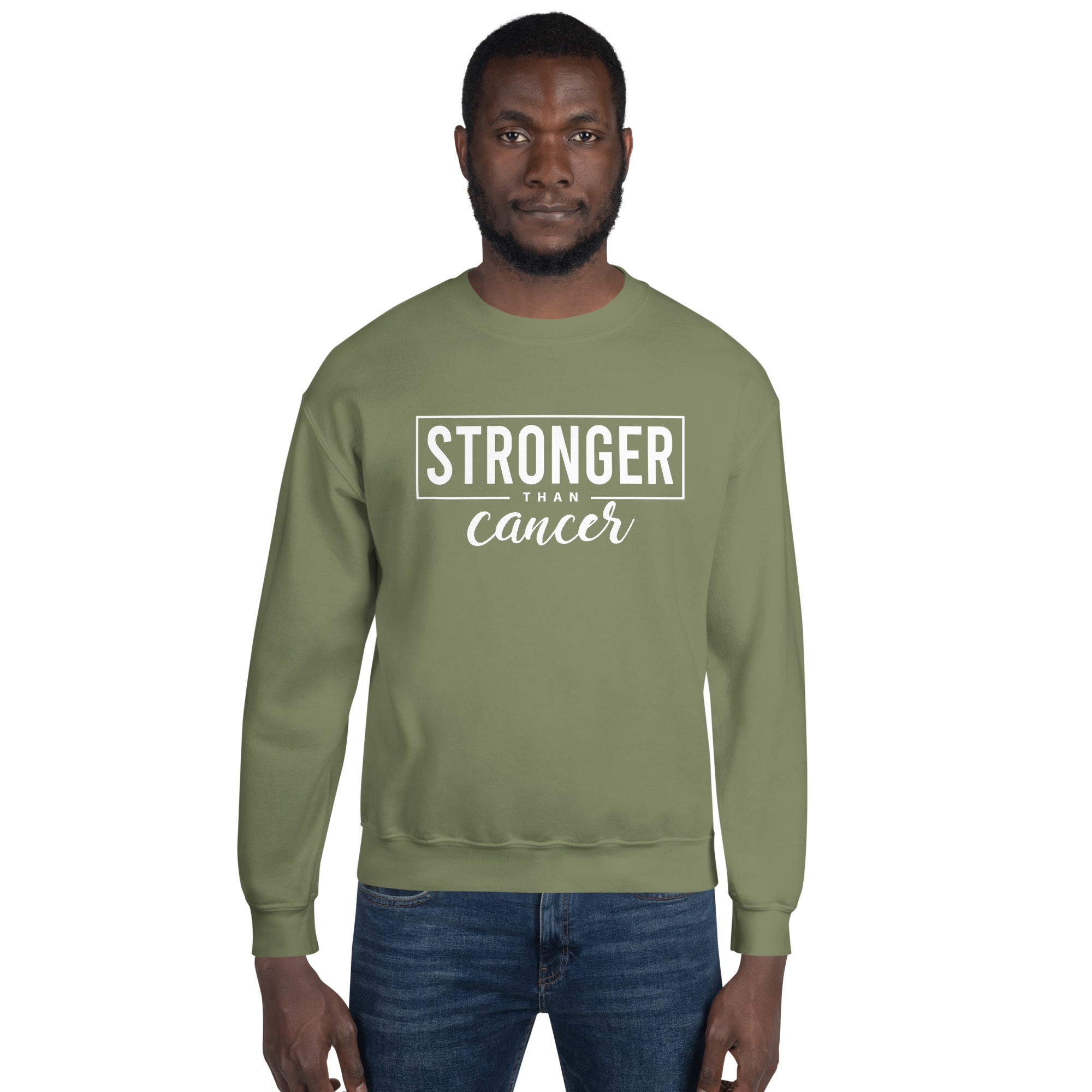 Stronger Than Cancer Unisex Sweatshirt - Inspirational & Cozy Cancer Awareness Apparel for Cancer Warriors | Chemo Kits