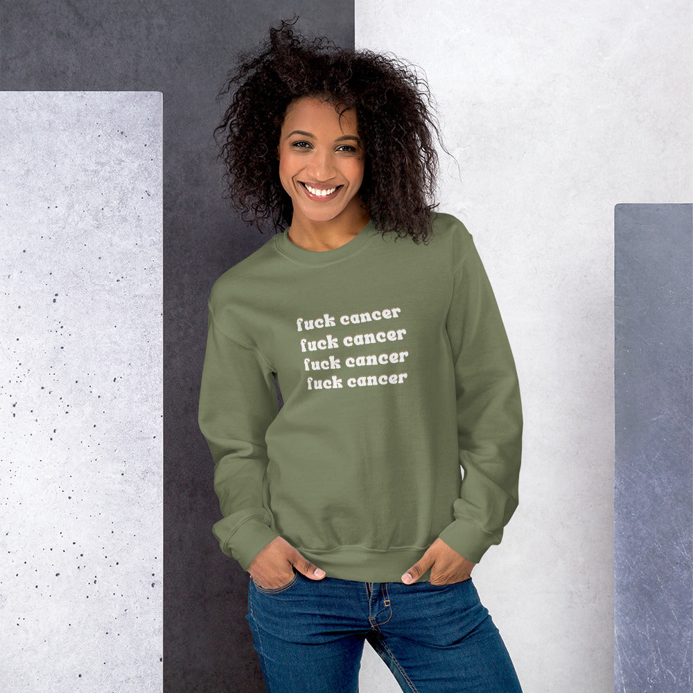 F*ck Cancer Sweatshirt - Inspirational & Cozy Cancer Awareness Apparel for Cancer Warriors | Chemo Kits