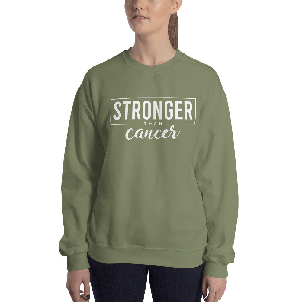 Stronger Than Cancer Unisex Sweatshirt - Inspirational & Cozy Cancer Awareness Apparel for Cancer Warriors | Chemo Kits