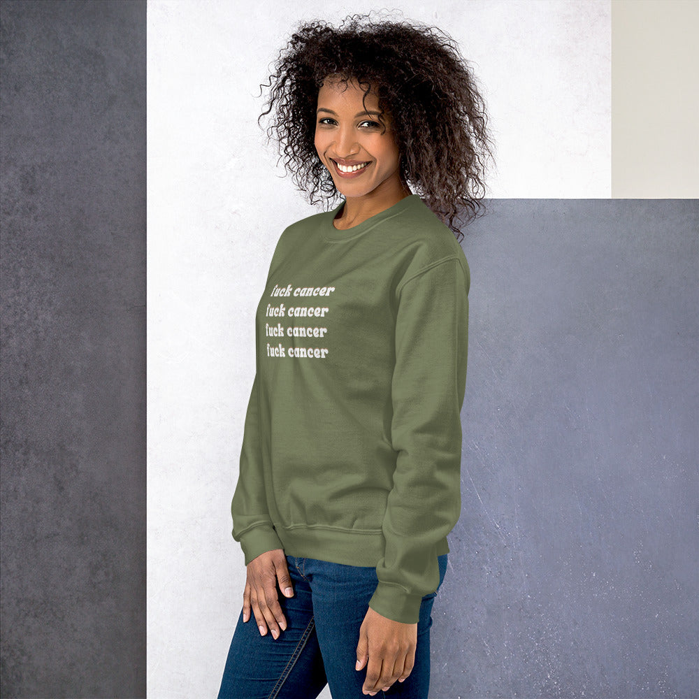 F*ck Cancer Sweatshirt - Inspirational & Cozy Cancer Awareness Apparel for Cancer Warriors | Chemo Kits