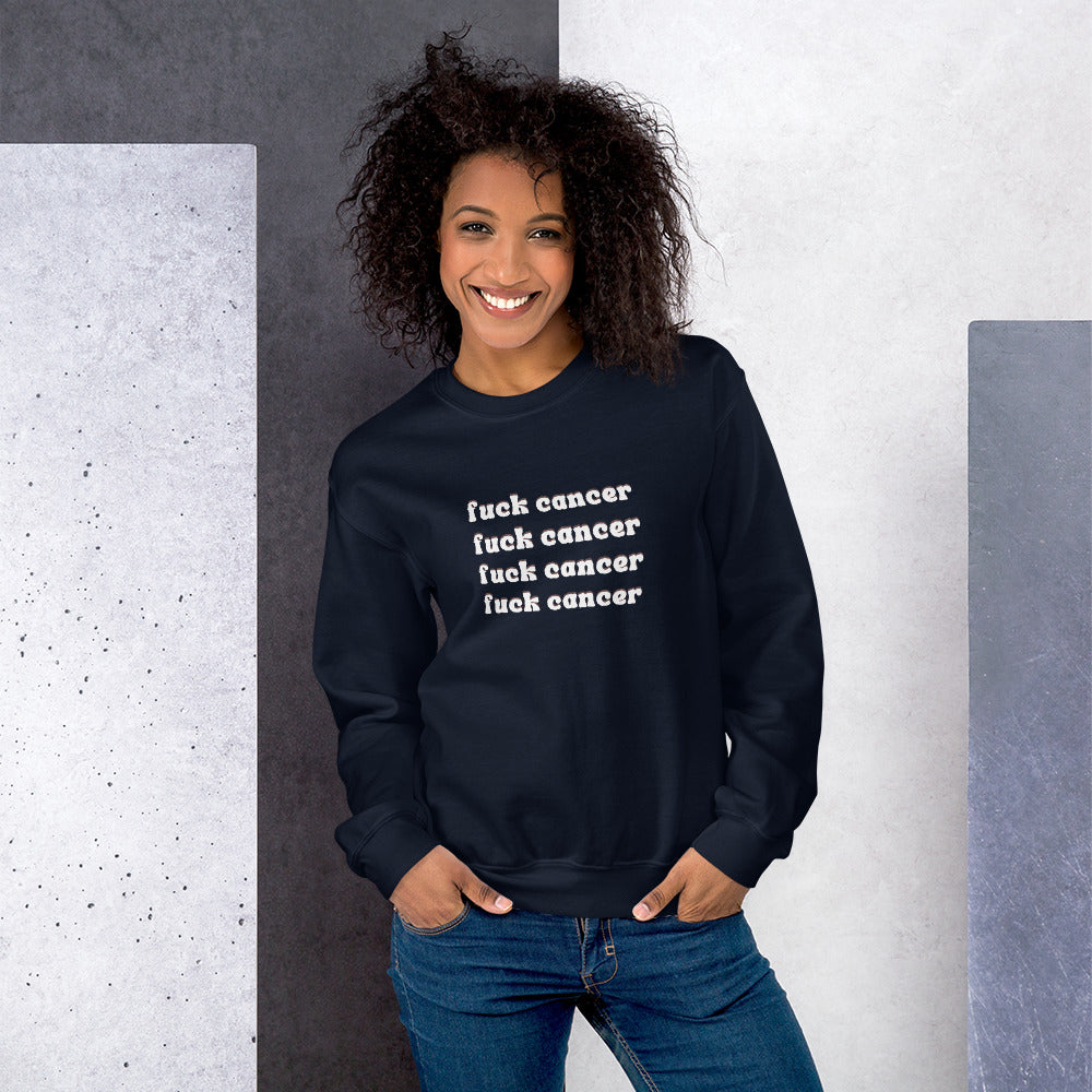 F*ck Cancer Sweatshirt - Inspirational & Cozy Cancer Awareness Apparel for Cancer Warriors | Chemo Kits