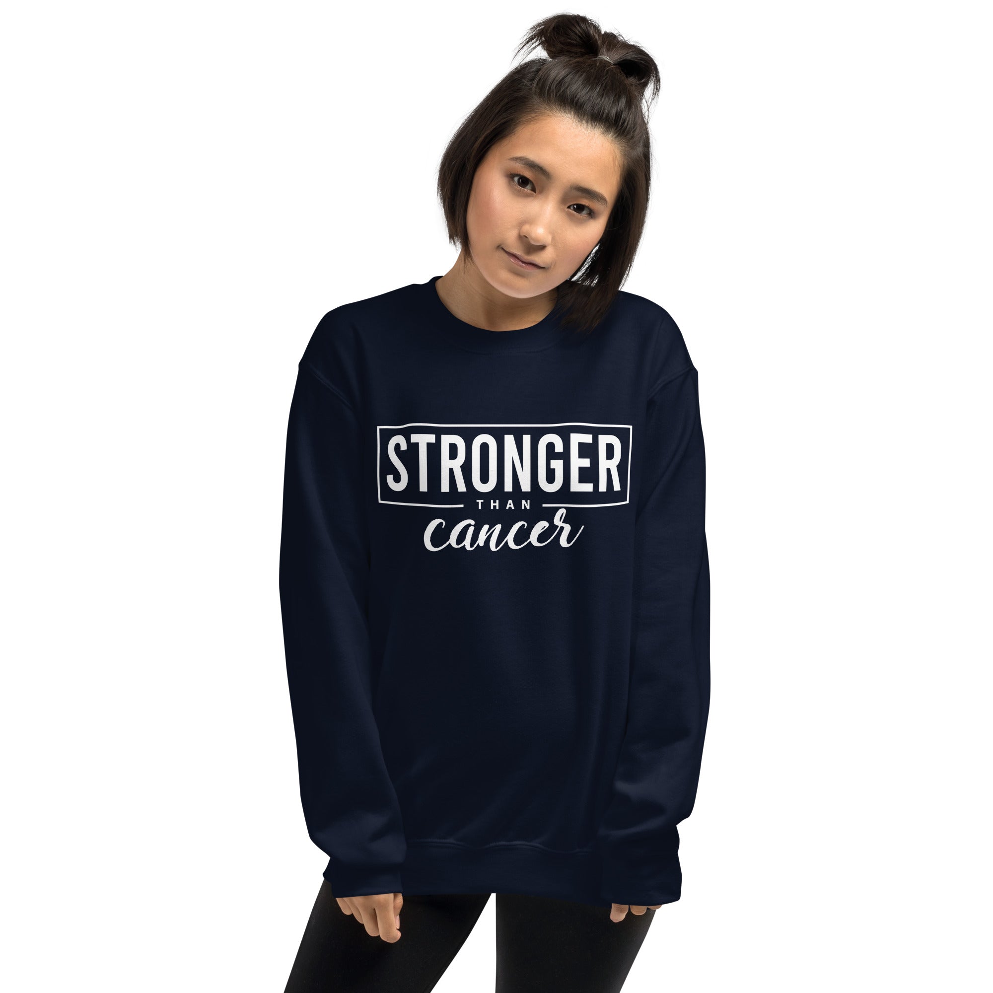 Stronger Than Cancer Unisex Sweatshirt - Inspirational & Cozy Cancer Awareness Apparel for Cancer Warriors | Chemo Kits
