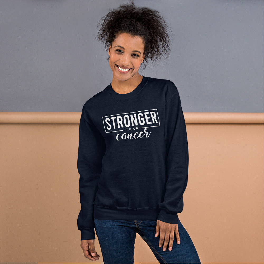 Stronger Than Cancer Unisex Sweatshirt - Inspirational & Cozy Cancer Awareness Apparel for Cancer Warriors | Chemo Kits