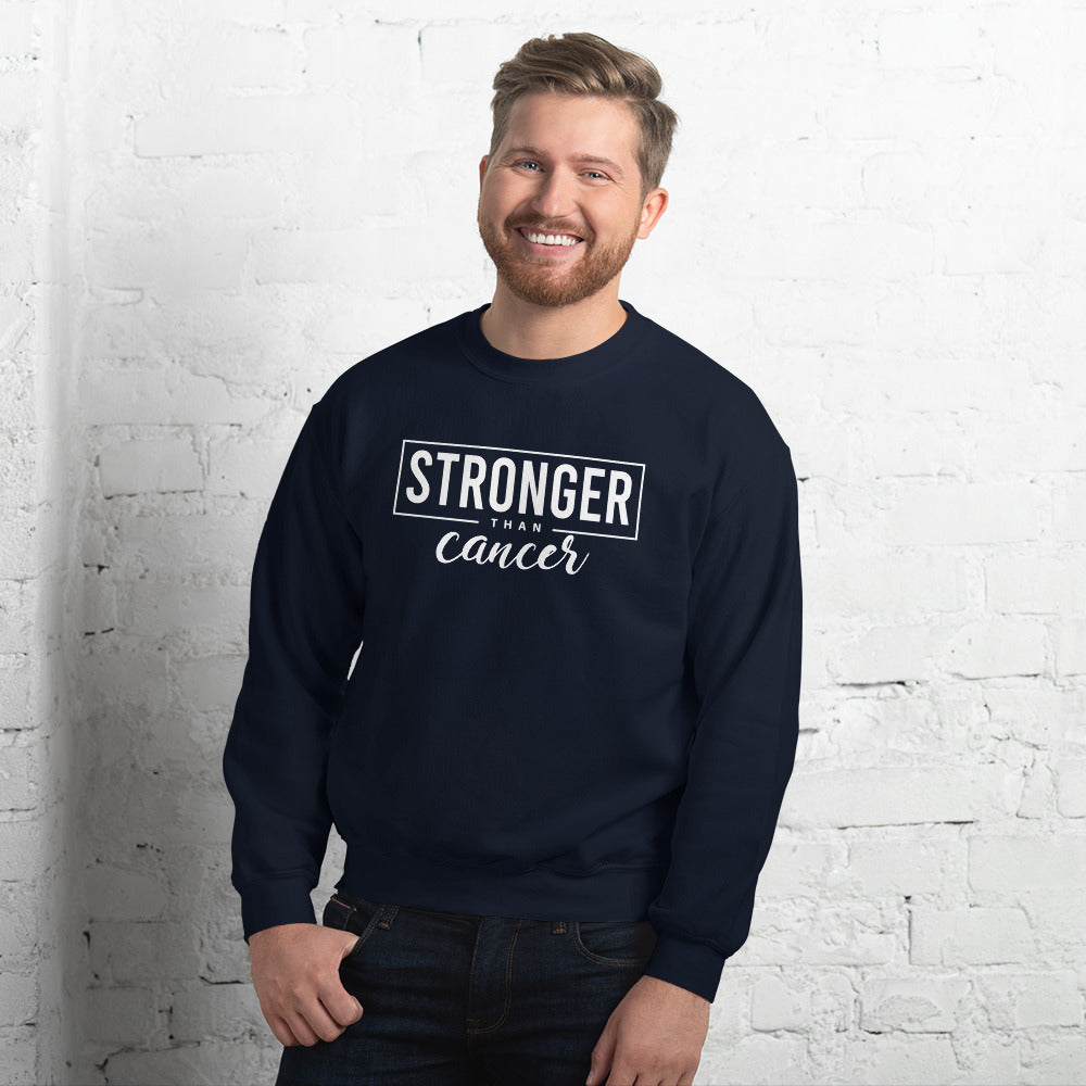 Stronger Than Cancer Unisex Sweatshirt - Inspirational & Cozy Cancer Awareness Apparel for Cancer Warriors | Chemo Kits