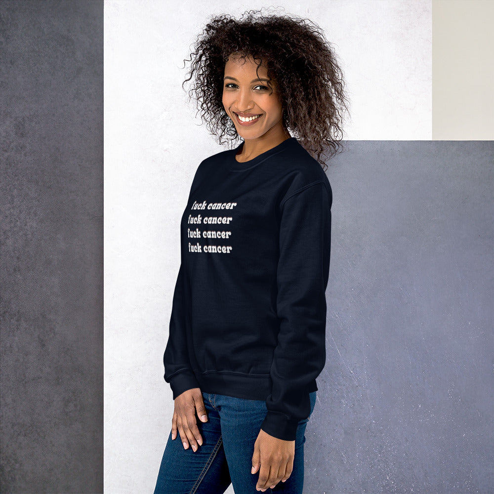 F*ck Cancer Sweatshirt - Inspirational & Cozy Cancer Awareness Apparel for Cancer Warriors | Chemo Kits
