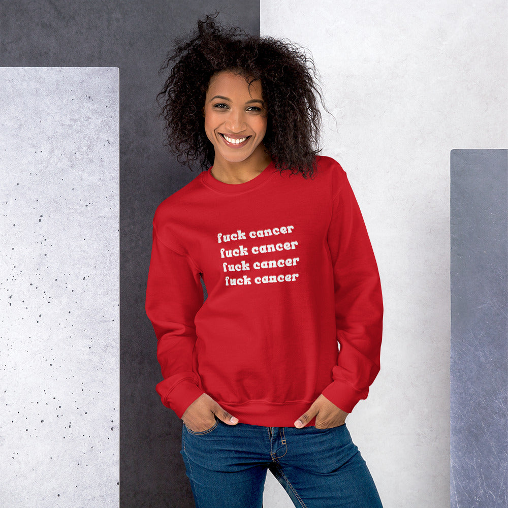 F*ck Cancer Sweatshirt - Inspirational & Cozy Cancer Awareness Apparel for Cancer Warriors | Chemo Kits