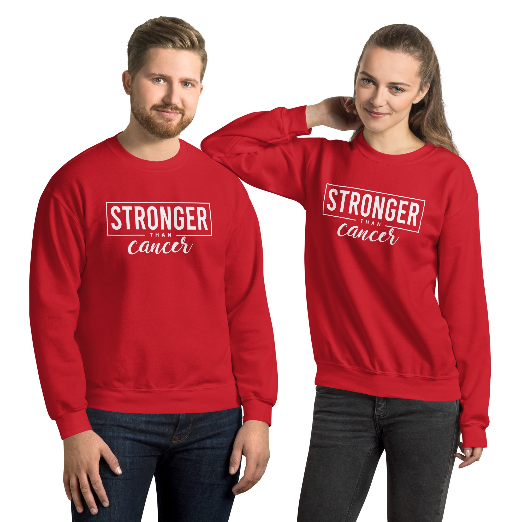 Stronger Than Cancer Unisex Sweatshirt - Inspirational & Cozy Cancer Awareness Apparel for Cancer Warriors | Chemo Kits