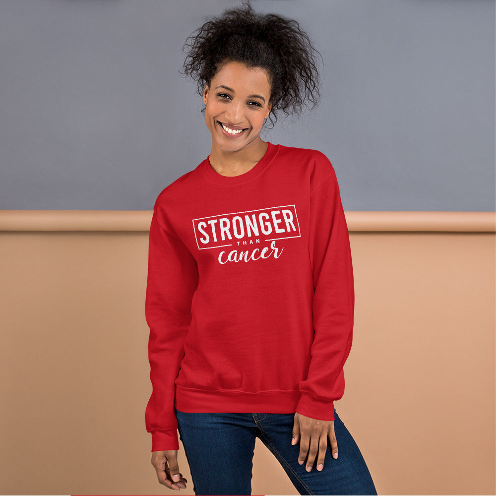 Stronger Than Cancer Unisex Sweatshirt - Inspirational & Cozy Cancer Awareness Apparel for Cancer Warriors | Chemo Kits