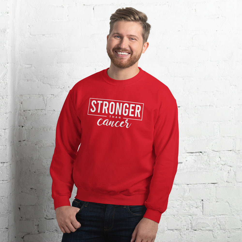 Stronger Than Cancer Unisex Sweatshirt - Inspirational & Cozy Cancer Awareness Apparel for Cancer Warriors | Chemo Kits