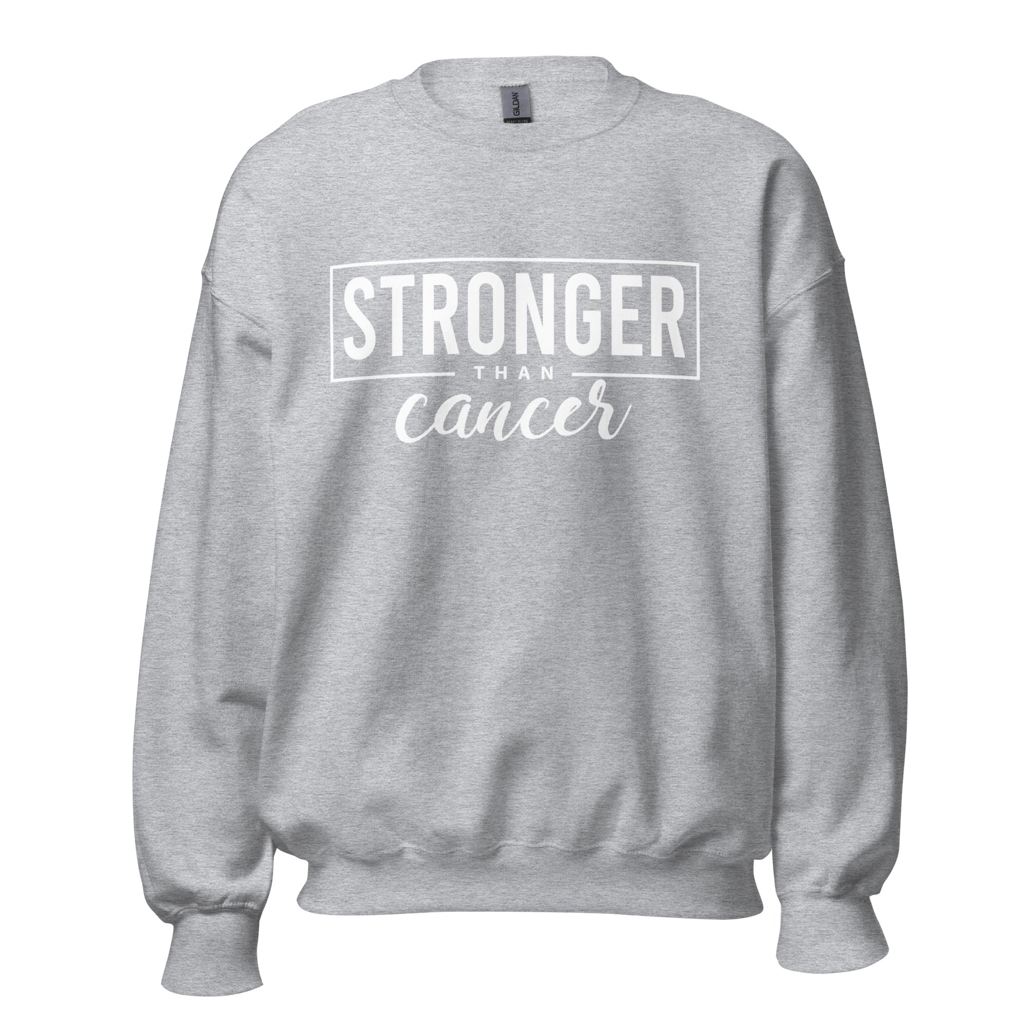 Stronger Than Cancer Unisex Sweatshirt - Inspirational & Cozy Cancer Awareness Apparel for Cancer Warriors | Chemo Kits