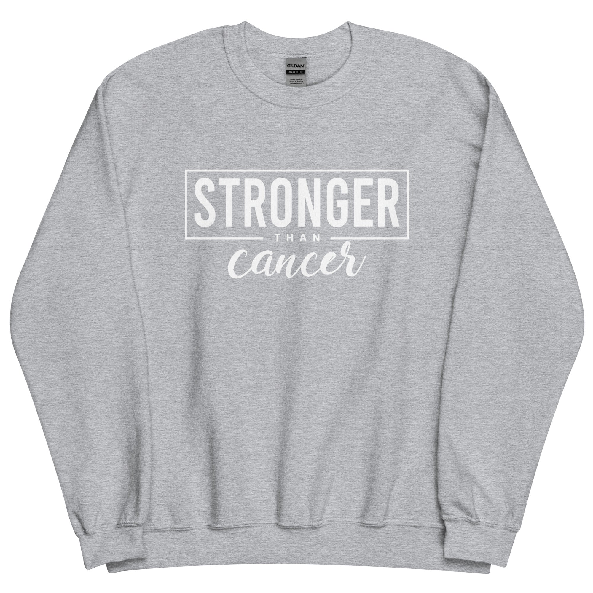 Stronger Than Cancer Unisex Sweatshirt - Inspirational & Cozy Cancer Awareness Apparel for Cancer Warriors | Chemo Kits
