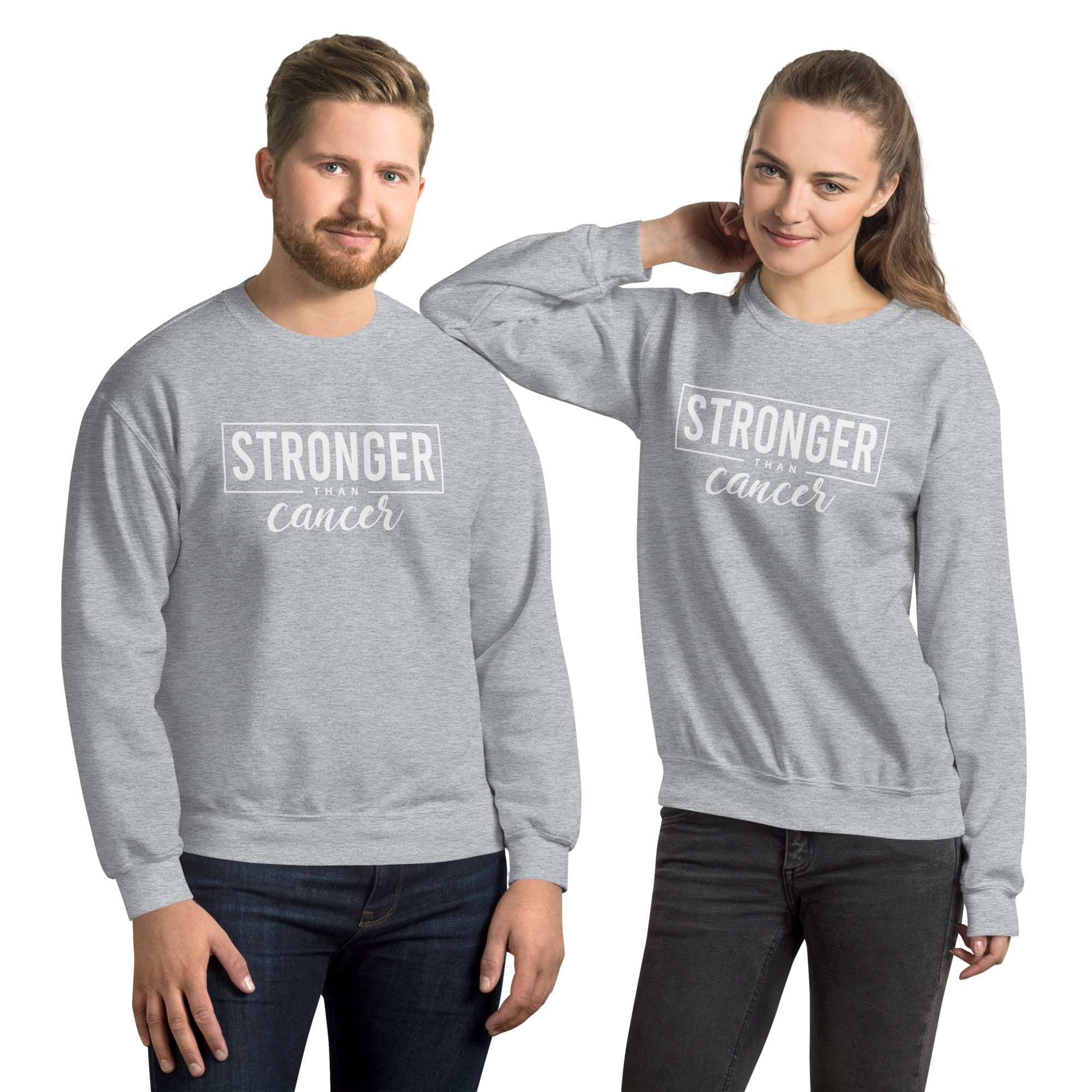 Stronger Than Cancer Unisex Sweatshirt - Inspirational & Cozy Cancer Awareness Apparel for Cancer Warriors | Chemo Kits
