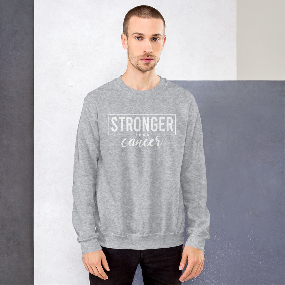 Stronger Than Cancer Unisex Sweatshirt - Inspirational & Cozy Cancer Awareness Apparel for Cancer Warriors | Chemo Kits