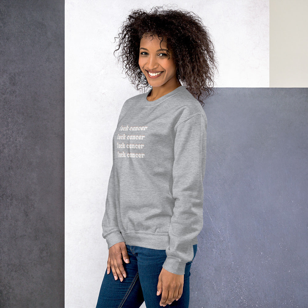 F*ck Cancer Sweatshirt - Inspirational & Cozy Cancer Awareness Apparel for Cancer Warriors | Chemo Kits