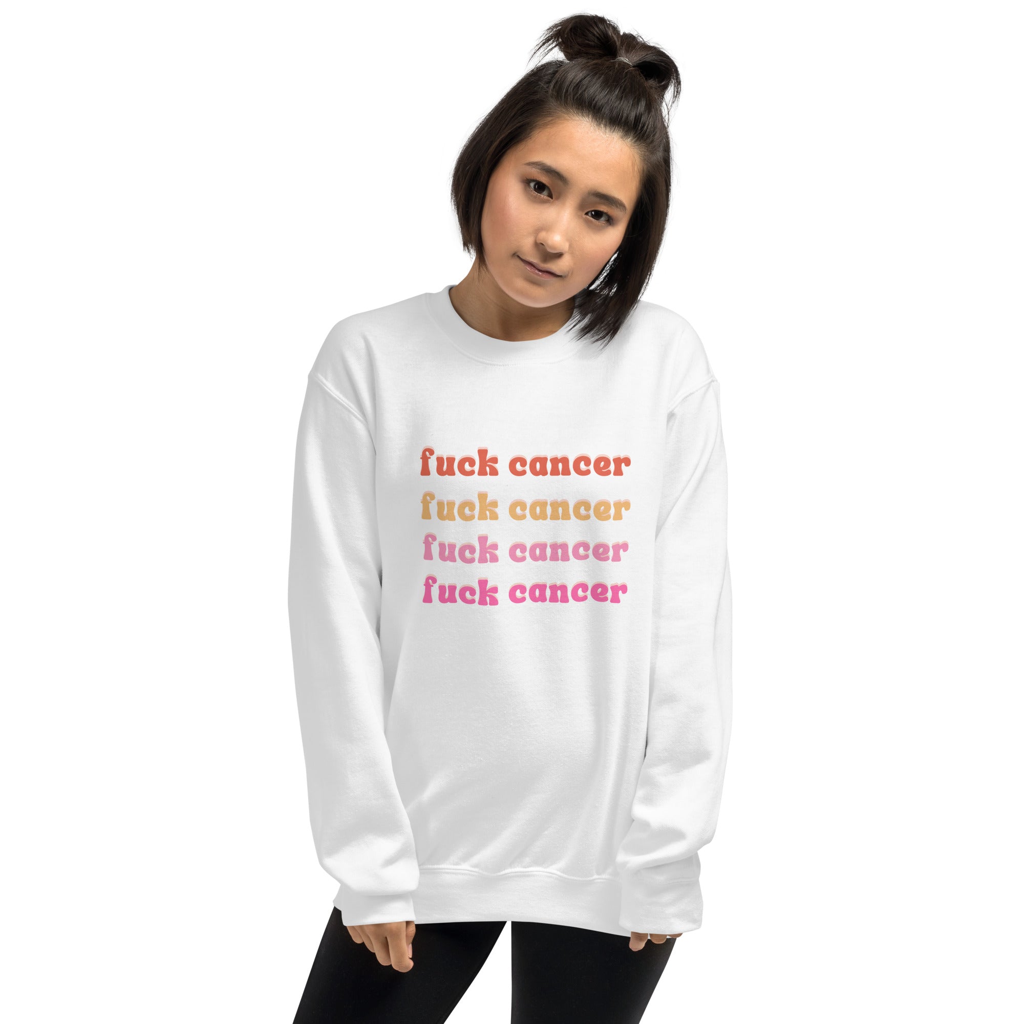 F*ck Cancer Sweatshirt - Inspirational & Cozy Cancer Awareness Apparel for Cancer Warriors | Chemo Kits