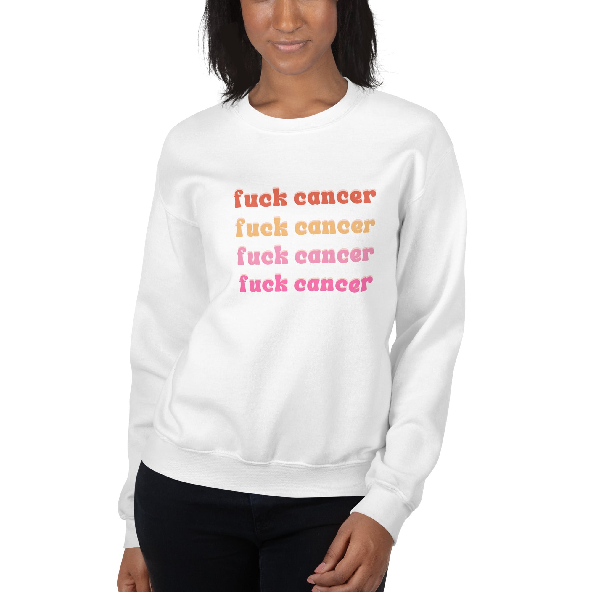 F*ck Cancer Sweatshirt - Inspirational & Cozy Cancer Awareness Apparel for Cancer Warriors | Chemo Kits